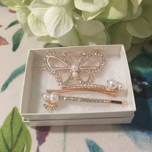 Rhinestone & pearl beautiful hair accessories